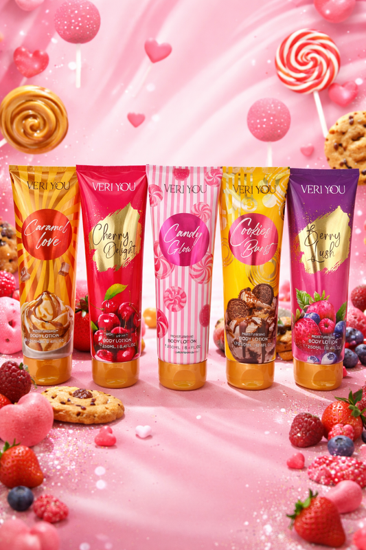 Lotion Corps Hydratante Parfumée 250ml – Veri You | Senteurs Gourmandes & Fruitées